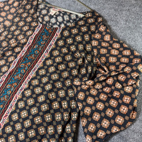 Mossimo Supply Co. Tops - Mossimo Supply Co Womens XXL Tunic Dress Black Geometric Paisley Long Sleeve